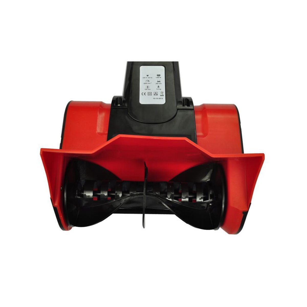 COSTWAY Elektrische sneeuwruimer, 2300 W, met ledlampen en 15 A motor, 50 cm werkbreedte, 25 cm werkhoogte, bekabelde ruimingsmachine met 180 graden draaibare glijbaan en 9 m werpbereik (blauw