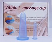 Massage cup voor het gezicht, cupping set siliconen voor gezicht / faciale cupping, 3.6 cm + tijdelijk 1.5 cm cup gratis, KLEUR BLAUW