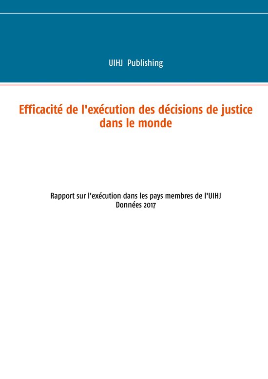 Efficacité de l'exécution des décisions de justice dans l ... - cover