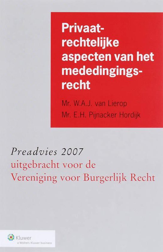 Privaatrechtelijke aspecten van het mededingingsrecht - cover
