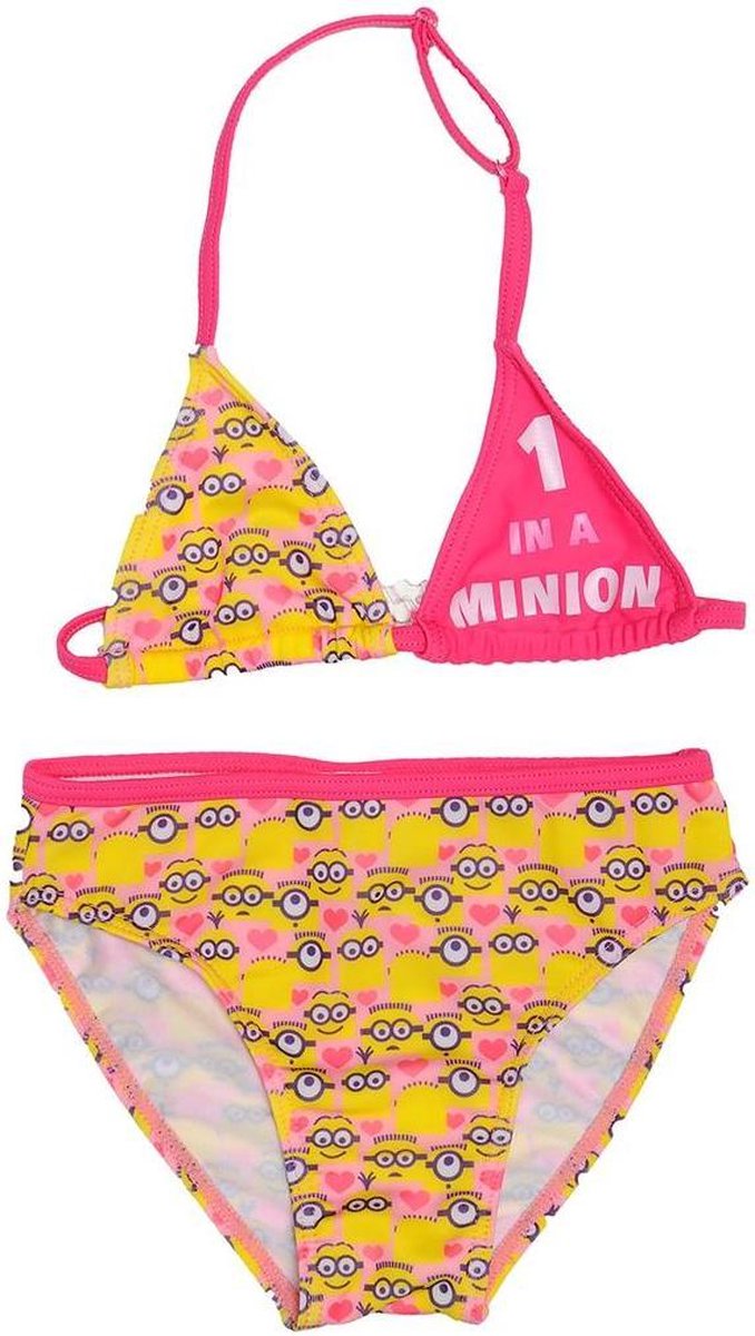Minions bikini roze maat 116