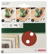 Bosch 5-delige schuurbladset voor excenterschuurmachines 115 mm - korrel 240