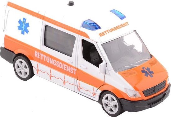 Foto: Johntoy ambulance super cars met licht en geluid 17 cm