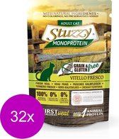 Stuzzy Cat No Grain Pouch 85 g - Kattenvoer - 32 x Kalf Graan&Glutenvrij