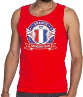 Rood France drinking team tanktop / mouwloos shirt rood heren - Frankrijk kleding XXL