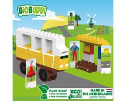 BiOBUDDi  - Juf Roos - De wielen van de bus - 36 delig - Past op Duplo !! - Jongens en Meisjes - Speelgoed - Sint / Kerst Cadeau Tip !!