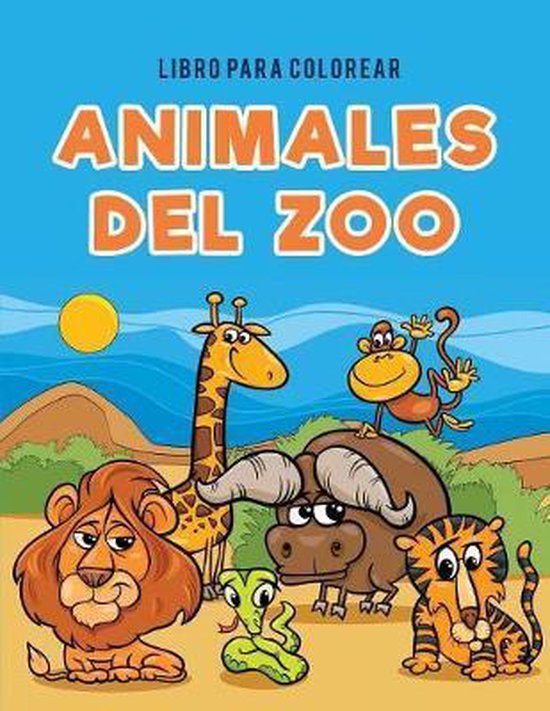 Libro para colorear animales del zoo - cover