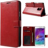 Cyclone wallet hoesjes Samsung Galaxy Note 4 rood
