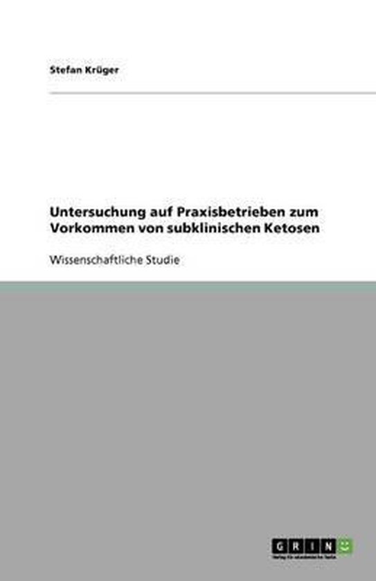 Untersuchung auf Praxisbetrieben zum  Vorkommen von subklini ... - cover