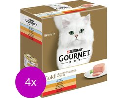 Gourmet Gold Mousse Rund - Kattenvoer - 4 x Mix 8x85 g