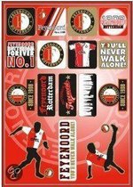 Stickervel feyenoord rood: 30x21 cm