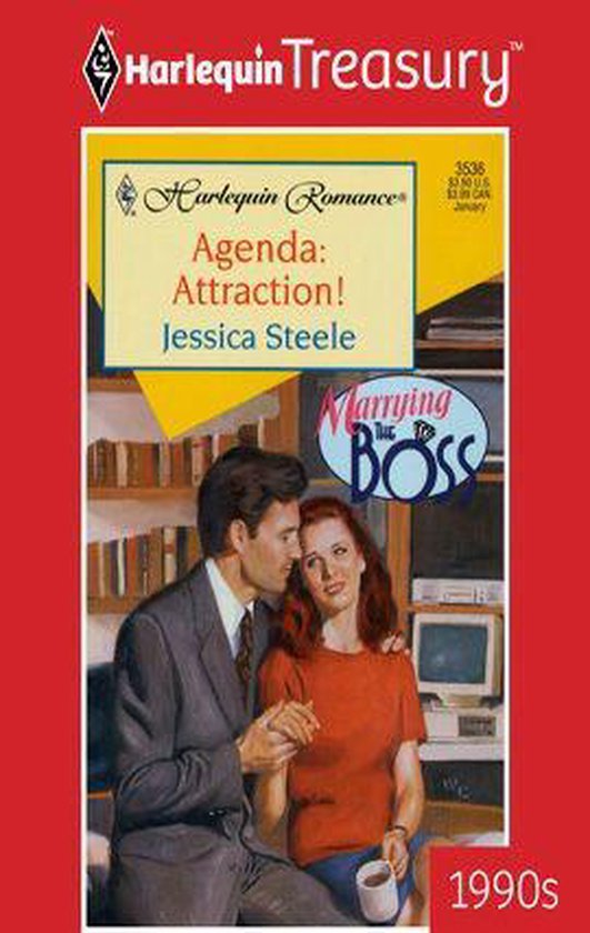Harlequin Romance: Agenda: Attraction! door Jessica Steele, met een stel, 1990s