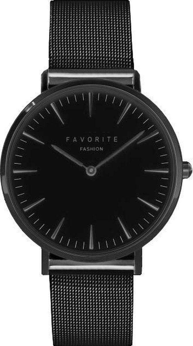 Navarra Full Black Mesh 2.0 Horloge | Zwart | Mesh band | Luxe Giftset/Cadeauset - Favorite Fashion