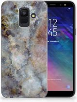 Geschikt voor Samsung Galaxy A6 (2018) TPU Hoesje Design Marmer Grijs