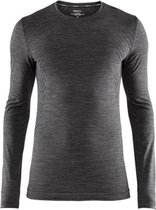 Craft Fuseknit Comfort Rn Ls Sportshirt Heren - Black Melange