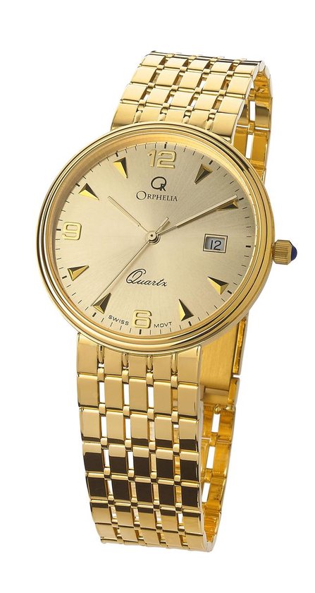 Orphelia - MON-7079/1-Swiss Movement- Heren Horloge Compleet 18 Karaat Geel  Goud | bol.com