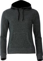 Clique Classic Hoody Ladies Antraciet Melange maat S