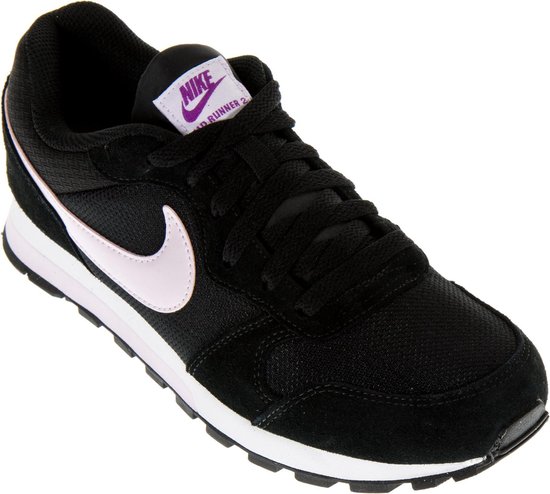Nike MD Runner 2 Sneakers - Maat 40 - Vrouwen - zwart/roze | bol.com