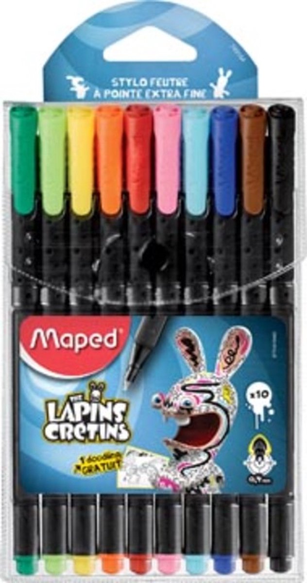 MAPED Stylo feutre Graph'PEPs extra fin 0,4 mm bleu - Stylo