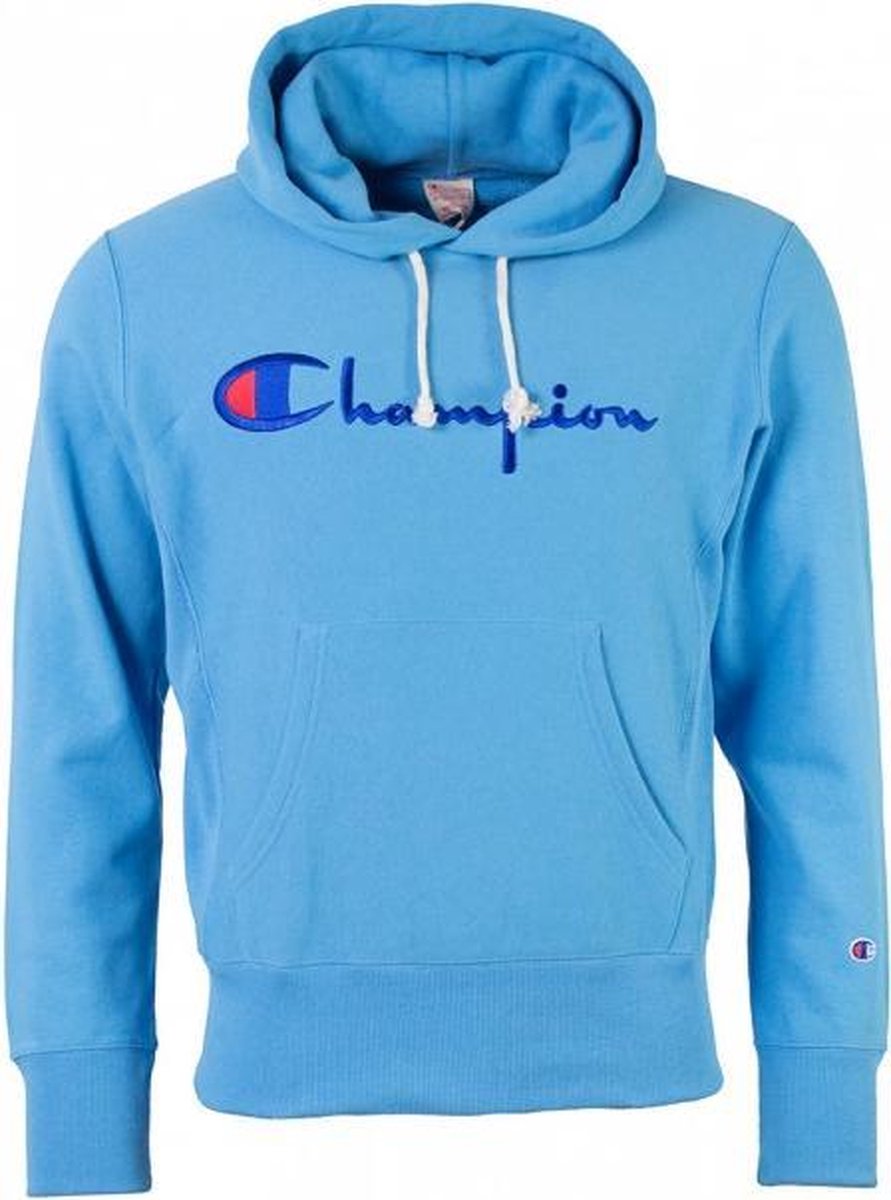 Neuropathie Dader Controle Champion Hoodie sweatshirt big logo Lichtblauw | bol.com