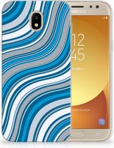 Geschikt voor Samsung Galaxy J5 2017 TPU Hoesje Design Waves Blue