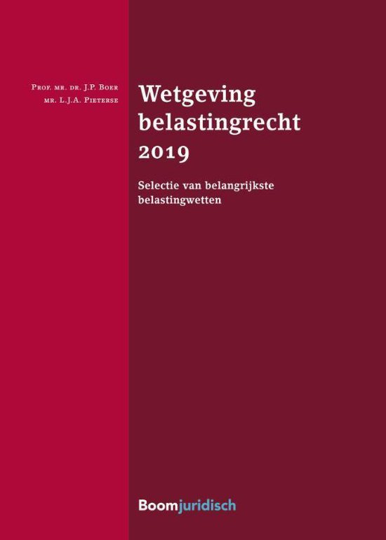 Boom Juridische wettenbundels  -   Wetgeving belastingrecht  ... - cover