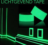 Lichtgevend tape- Glow in the dark tape, fluorescerende tape. Groen, 5 cm x 500 cm.