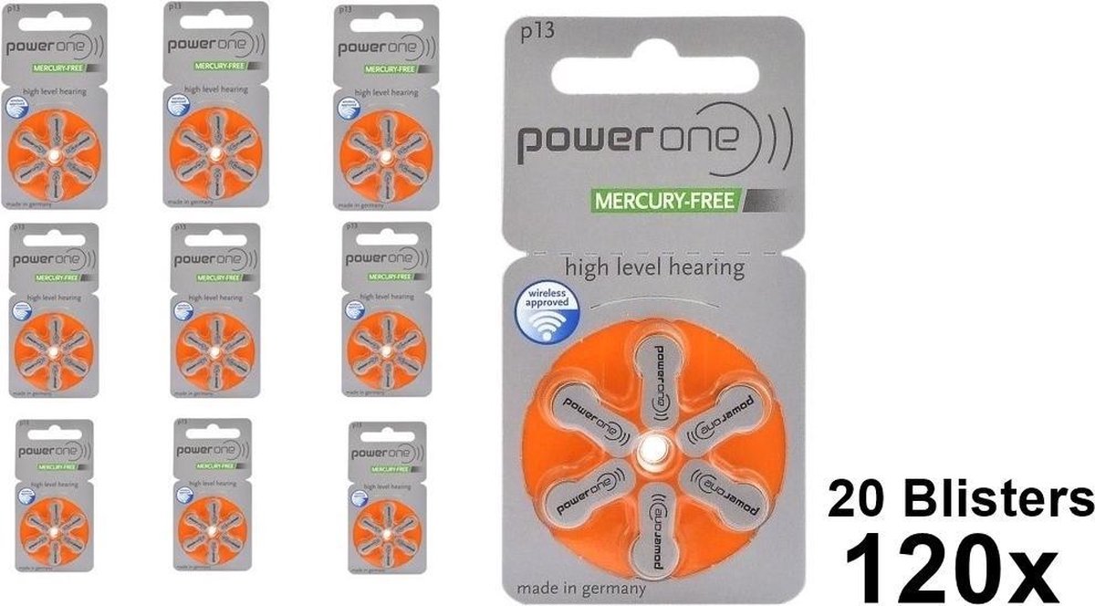 PowerOne p13 - PR48 - 20 pakjes - 120 batterijen