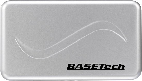 Basetech SJS-60008 Zakweegschaal Weegbereik (max.) 200 g Resolutie 0.01 g werkt op batterijen Zilver - Basetech