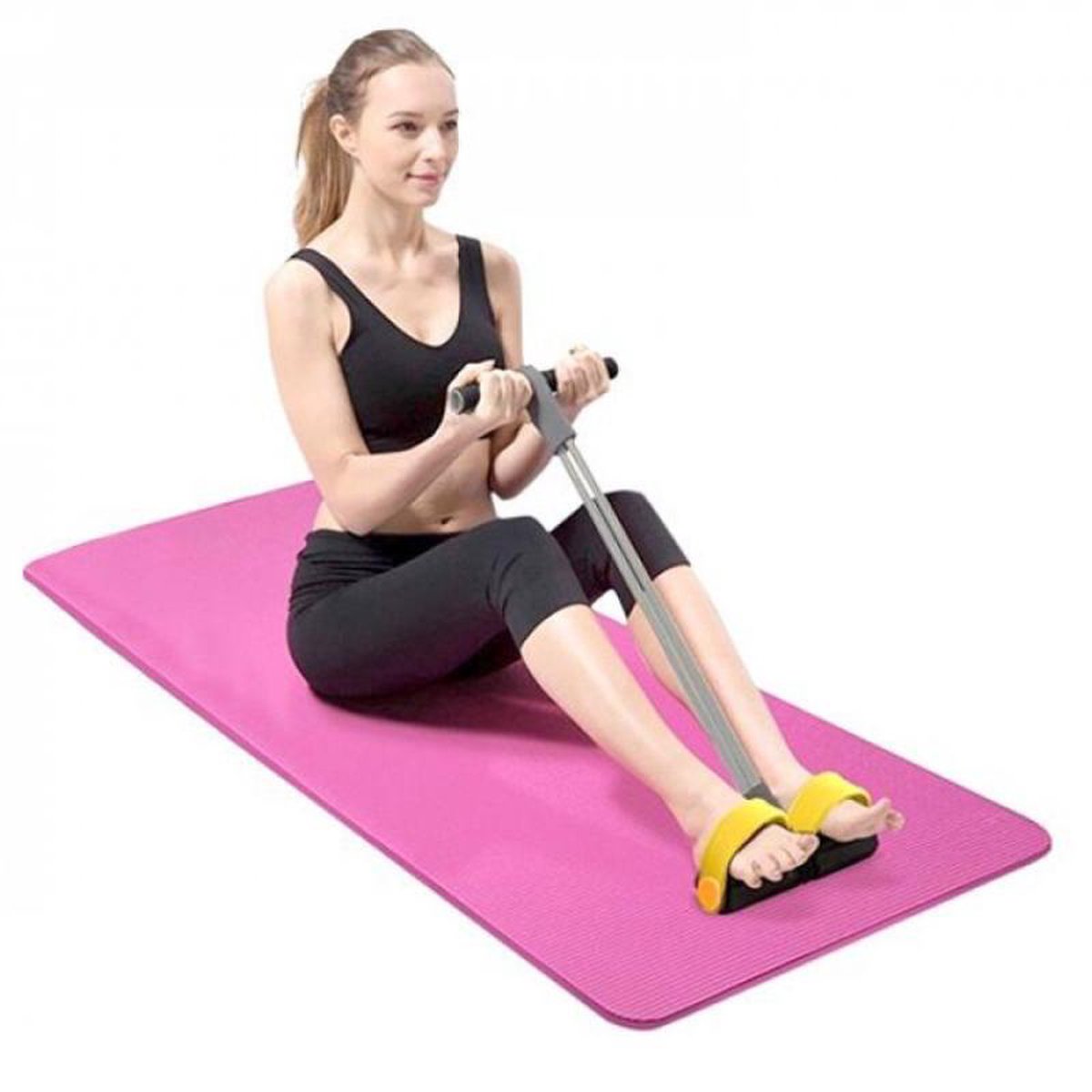 Draagbaar Fitnessgereedschap Voor Thuis Fitnesskoord - Weerstandsband Met 6 Buizen, Multifunctioneel Elastiek Lichaamstrainer Voor Ouderen En Volwassenen