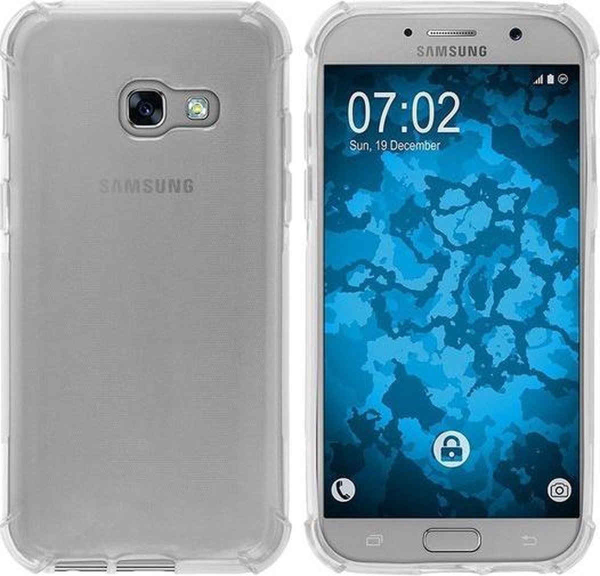 Transparant tpu hoesje Geschikt voor Samsung Galaxy A3 2017 met versterkte hoeken