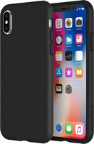 MAT ZWART iPhone X/ XS Siliconen TPU achterkant hoesje (1,5mm dik) Back cover - zwart