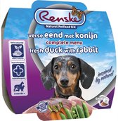 Renske Vers vlees maaltijd - Verse eend met konijn - 8 stuks à 100 gram