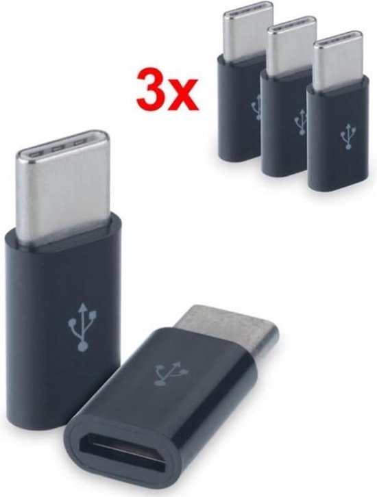 Dermarolling Set van 3 verloop adapter Micro USB-adapter naar USB 3.1 Type-C bol.com