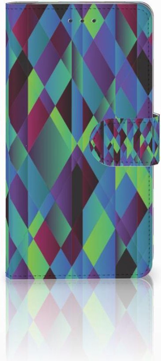 Samsung Galaxy J7 2016 Book Case Abstract Green Blue
