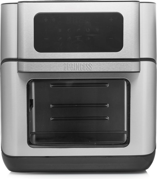 Princess Airfryer Oven 182065 - Heteluchtfriteuse en Oven in één - Groot 10 liter - 3 bakplaten - RVS