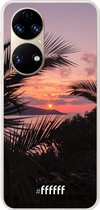 6F hoesje - geschikt voor Huawei P50 -  Transparant TPU Case - Pretty Sunset #ffffff