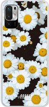 6F hoesje - geschikt voor Xiaomi Redmi Note 10 5G -  Transparant TPU Case - Daisies #ffffff