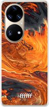 6F hoesje - geschikt voor Huawei P50 Pro -  Transparant TPU Case - Magma River #ffffff