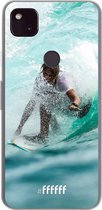 6F hoesje - geschikt voor Google Pixel 4a 5G -  Transparant TPU Case - Boy Surfing #ffffff