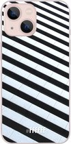 6F hoesje - geschikt voor iPhone 13 Mini -  Transparant TPU Case - Mono Tiles #ffffff