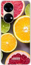 6F hoesje - geschikt voor Huawei P50 -  Transparant TPU Case - Citrus Fruit #ffffff