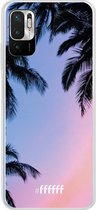 6F hoesje - geschikt voor Xiaomi Redmi Note 10 5G -  Transparant TPU Case - Sunset Palms #ffffff