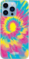 6F hoesje - geschikt voor iPhone 13 Pro Max - Transparant TPU Case - Psychedelic Tie Dye #ffffff