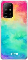 6F hoesje - geschikt voor OPPO A94 5G -  Transparant TPU Case - Rainbow Tie Dye #ffffff