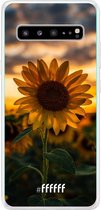 6F hoesje - geschikt voor Samsung Galaxy S10 5G -  Transparant TPU Case - Sunset Sunflower #ffffff