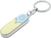 VW Sleutelhanger - Retro Volkswagen Sleutelhanger - Blauw Wit - VW Samba Keychain