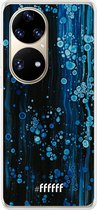 6F hoesje - geschikt voor Huawei P50 Pro -  Transparant TPU Case - Bubbling Blues #ffffff