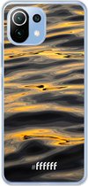 6F hoesje - geschikt voor Xiaomi Mi 11 Lite -  Transparant TPU Case - Water Waves #ffffff