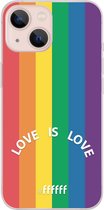 6F hoesje - geschikt voor iPhone 13 - Transparant TPU Case - #LGBT - Love Is Love #ffffff